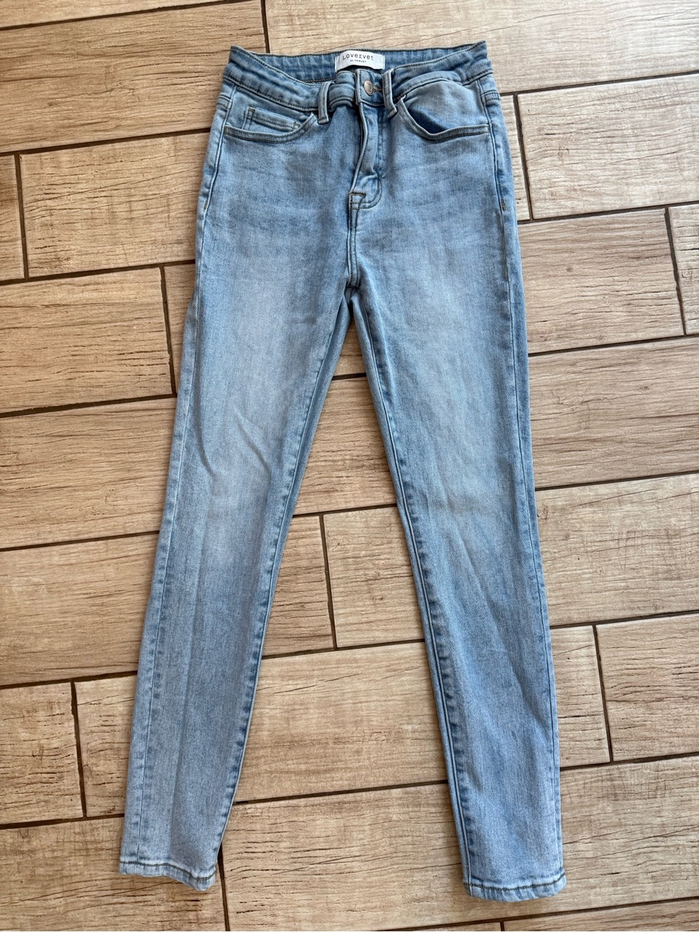 High-Rise Light Blue Skinny Jeans by Lovervet by Vervet